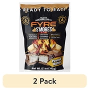 (2 pack) Fyre S'mores Ready to Eat Authentic Chocolate Peanut Butter Marshmallow Smores, 5.1 oz, 6 Count Bag