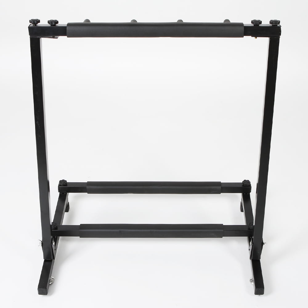 Triple Guitar Stand Folding 3 Guitar Holder Rack for Acoustic Electric Bass Guitars Heavy Duty Portable Floor Stand Home Studio Storage Practice Space Gig Performance Space Saving Folding Design