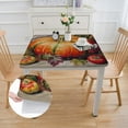 thumbnail image 2 of HAOXIT  Tablecloth Table Cover Decorative Washable Square Tablecloths, Kitchen, Dining, Buffet &amp; Camping, Lumina - Thanksgiving/Christmas 40*40, 2 of 7
