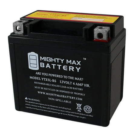 YTX5L-BS Battery Replacement for 06-09 Honda CRF150F Dirt