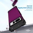 thumbnail image 2 of Mantto for Google Pixel 7 Pro Case, 3 in 1 Heavy Duty Rugged Hybrid Anti Slip Shockproof Hard PC Cover Soft Silicone Bumper Non-Slip Protective Phone Case Cover for Google Pixel 7 Pro, Purple, 2 of 7