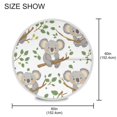 thumbnail image 3 of Round Tablecloth 60*60 Inches Round Tablecloth Outdoor Style Tablecloth With Umbrella Holes Tablecloth Outdoor Suitable For Kitchens and Dining Rooms Cute Gray Koala, 3 of 8