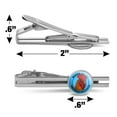 thumbnail image 3 of Hands Off My Chicken Nuggets Funny Humor Round Tie Bar Clip Clasp Tack Silver Color Plated, 3 of 6