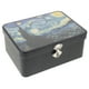 thumbnail image 1 of Caja de almacenamiento de hojalata vintage, organizador de joyas y baratijas, caja de almacenamiento de escritorio con cerradura, 1 of 7