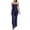 Blue, variant on OSOLU Solid Color Women Sleeveless Strapless Sequined Jumpsuit Versatile Dailywear