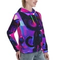 thumbnail image 6 of Sikiie Neon Toy Cat Reflections Women's Casual Hoodies Long Sleeve Lightweight Pullover Tops Loose Sweatshirt-Medium, 6 of 7