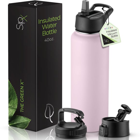 Botella de agua SIPX de 1,2 L de acero inoxidable aislada color morado