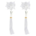 thumbnail image 2 of STARTIST Pinces à Cheveux en Forme de Fleur en Tissu Mode Filles à Franges Accessoires Cheveux Blanc, 2 of 8