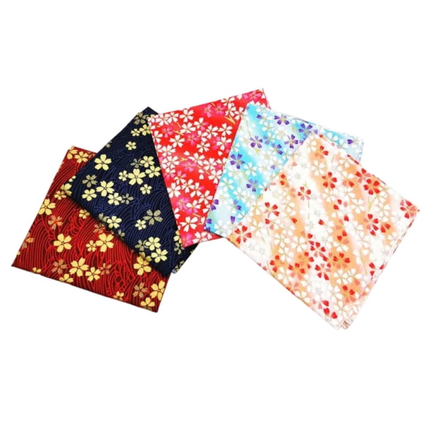 5 piezas de telas de algodón 35 cmx48 cm diseño japonés impreso suave suave de acolchado de acolchado para tela de muñeca de juguete de edredón