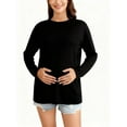 thumbnail image 3 of Yawrut 3Pack Women's Long Sleeved Nursing Top, Soft Maternity Shirt With Hidden Zipper, 3 of 8