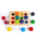 thumbnail image 2 of Bolas De Madera Arcoíris Con Bandeja, Clasificación De Madera Y Juego A Juego, Juguetes Educativos De Aprendizaje Para Niños Minnieouse FN005842-00, 2 of 6