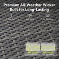 thumbnail image 6 of Unnifurnzi Outdoor Swivel Rocker Patio Chairs Set of 2-All Weather Wicker Swivel Patio Chairs Outdoor Chairs for Deck Porch Poolside Balcony-Gray/Gray, 6 of 7