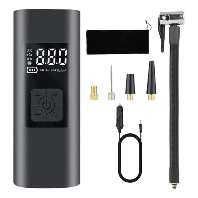 Compresor de aire Strade Fareast Limited 12 V con luz de emergencia manómetro digital LED