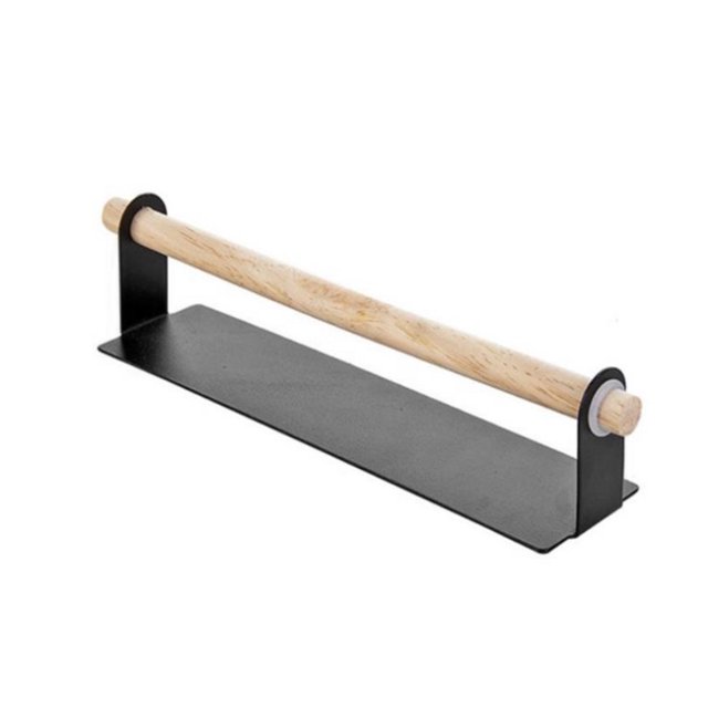 Yuarrent Perforadora para cocina, rollo de papel autoadhesivo, toallero, toallero, colgador de pañuelos, estante de armario Organizadores de utensilios de cocina negro Yuarrent HA002883-01
