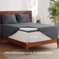 thumbnail image 2 of Juego de sábanas Bedsure GentleSoft Deep Pocket Queen, gris, 2 of 8