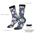 thumbnail image 4 of KLL Flower Print Cool Socks Men's Women's Crew Socks Funny Crazy Novelty Stockings, 4 of 6