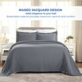 thumbnail image 4 of Superior Fleur De Lis Cotton Decorative Bedspread and Sham Set, Queen, Grey, 4 of 10