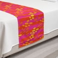 thumbnail image 2 of Abstract Bed Runner, Paintbrush Hits in Vibrant Colors Vivid Splatters, Decorative Accent Bedding Scarf for Hotels Homes and Guestrooms, Twin, Hot Pink Earth Yellow, by Ambesonne, 2 of 2