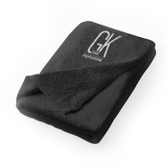 GK Hair Black Towel 70cm – Professional Soft & Absorbent Salon Towel