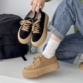 thumbnail image 6 of AUDeals Women's Canvas Shoes, Low Top Lace Up Platform Sneakers with Lightweight Comfort, Casual Walking Tennis Style, 6 of 8