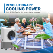 Hessaire Outdoor Portable 500 Square Foot Evaporative Cooler Humidifier