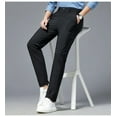 thumbnail image 2 of Tailored Black 4-Way Stretch Dress Casual Men Pant In Icy Cotton, 2 of 10