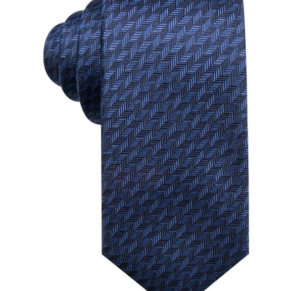 Alfani Mens Murray Geometric Self-tied Necktie, Blue, One Size
