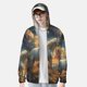 thumbnail image 2 of Balery Starry Sky White Horse Sudadera ligera de manga larga con capucha y protección solar UPF 50+ para hombre y mujer, ideal para pesca y running-Small, 2 of 7