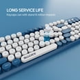 thumbnail image 3 of Teclado y ratón inalámbricos Globalsades Retro Typewriter Blue, 3 of 7