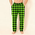 thumbnail image 2 of Dwelliawo Halloween Pajama Pants 2025 Lounge Cute Plaid Lounge Pants Checkered Comfy Matching Pajama Pants Christmas Drawstring Bottoms Green 2XL, 2 of 6