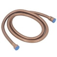 thumbnail image 2 of Manguera de ducha fría y caliente, tubo flexible de acero inoxidable de doble control para calentador de agua de baño, 1,5 metros, oro rosa, 2 of 5