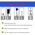 thumbnail image 2 of Juego de extractores de tornillos para tuberías de 6 piezas,Extractor de tornillos en espiral roto para quitar tornillos pelados y pernos rotos,Juego de extractores de pernos rotos con torni, 2 of 5