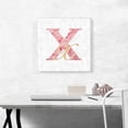 thumbnail image 2 of ARTCANVAS Chic Pink Gold Alphabet Letter X Canvas Art Print - Size: 18" x 18" (0.75" Deep), 2 of 9