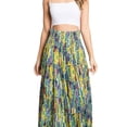 thumbnail image 5 of Solitaire Womens Juniors Carnival Convertible Maxi Skirt (Small, Green Mix), 5 of 5