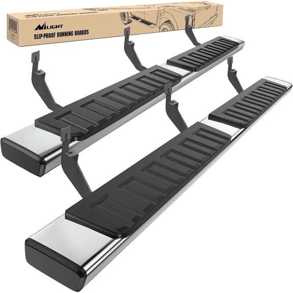 Nilight Running Boards for 2015 2016 2017 2018 2019 2020 2021 2022 2023 2024 2025 Chevrolet Colorado/GMC Canyon Crew Cab 4 Full Size Doors 6 Inch Stainless Steel Bolt-on Side Step Nerf Bars