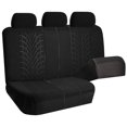 thumbnail image 6 of FH Group Universal Fit 3 Rows Cloth Car Seat Covers for SUV Sedan Van, Airbag Compatible, Split Bench Rear Seat - 8 Seaters Black, 6 of 8