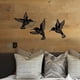 thumbnail image 5 of Decoración de pared de colibrí de pájaro de metal negro, 3 piezas de decoración de pared de colibrí de hierro forjado de 10,2 pulgadas, arte de pared de pájaro de metal para sala de estar de amantes, 5 of 5