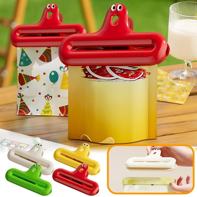 Clip de Scellage Alimentaire / Pince Multifonctionnelle pour Sac de Collation / Outil de Rangement Ménager Anti-Humidité / Matériau Compact et Durable / Design Ergonomique Facile à Saisir / Lot de 1 Pce