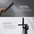 thumbnail image 6 of Zovajonia Matte Black Bathtub Faucet Floor Mounted Waterfall Free Standing Tub Filler W/Sprayer, 6 of 11