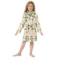thumbnail image 6 of FORMRS Niños Bathrobe Unisex Hooded Robe Soft Plush Pajamas Sleepwear, Size 4-6T, Retro Black Stars, 6 of 7