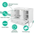 thumbnail image 4 of Harper & Bright Designs 36" Bathroom Vanity with Ceramic Basin, Bathroom Storage Cabinet with Two Doors and Drawers, Solid Frame, Metal Handles, White, 4 of 13