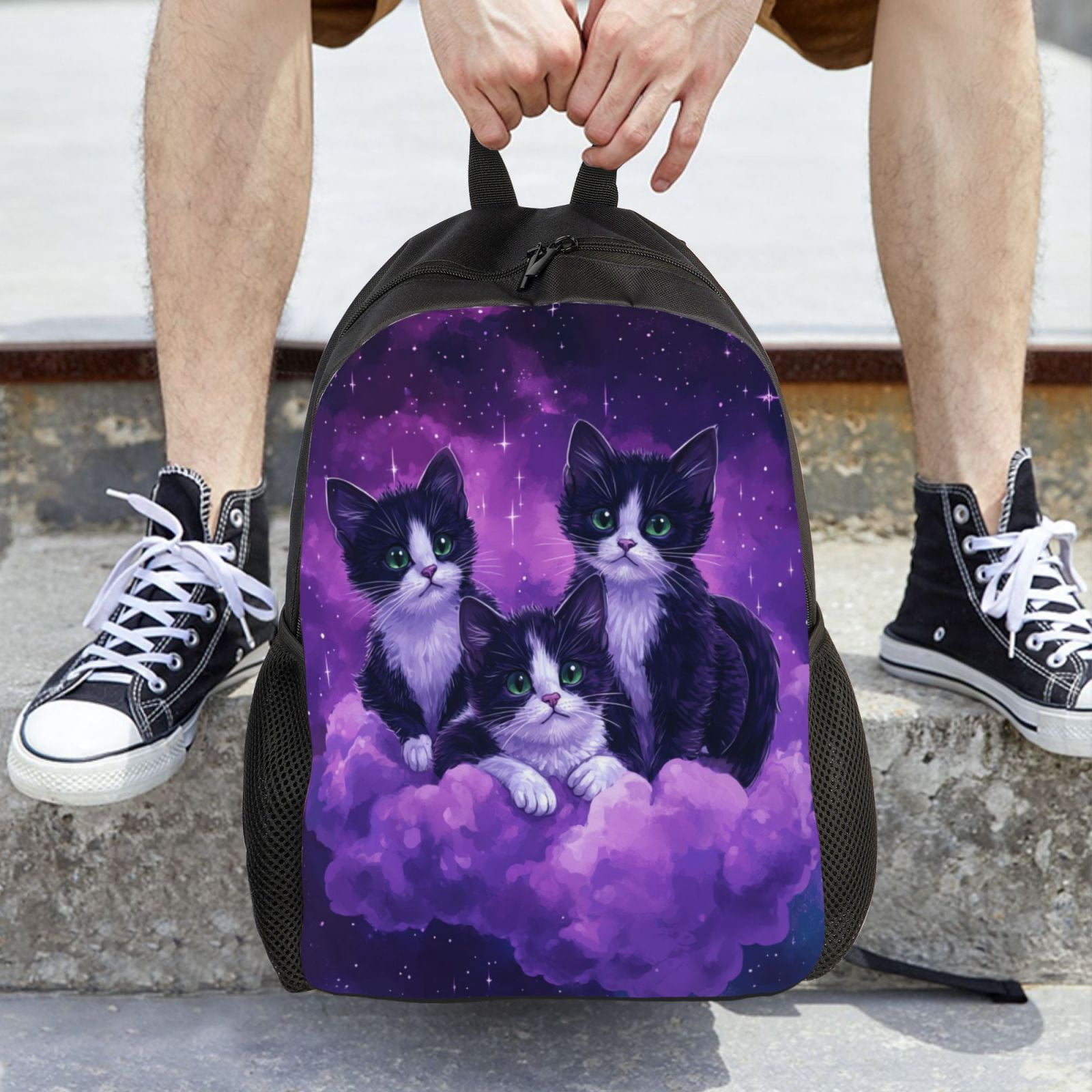 Cat Backpack Double Shoulder Backpack Durable, Spacious, Ergonomic Design for Travel, Work & Outdoor Use