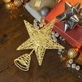 thumbnail image 4 of GoXteam Christmas Tree Toppers, Glitter Gold Star Tree Topper Lighted with LED Warm White Lights for Xmas Tree Decorations, Holiday Party Indoor Decor, 4 of 7