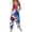 Blue(American Flag Stars), variant on Iaqnaocc 4th Of July Outfits for Women Patriotic American Flag Stars Sleeveless Wide Leg Women's Jumpsuits Summer Adjustable Strap Loose Fit Red White and Blue Jumpsuits Overalls Deep Red L