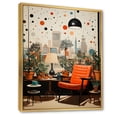 thumbnail image 2 of Designart "Mid Century Vintage Chair Vibes" Abstract Floater Framed Wall Decor, 2 of 7