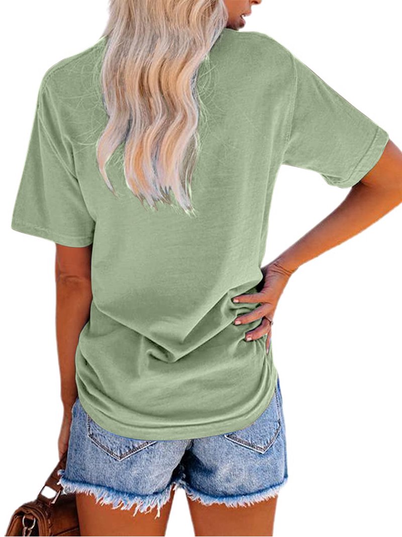 Anbech Women's 'Q Of Hearts' Graphic Tee - Cute Short Sleeve Casual T-Shirt