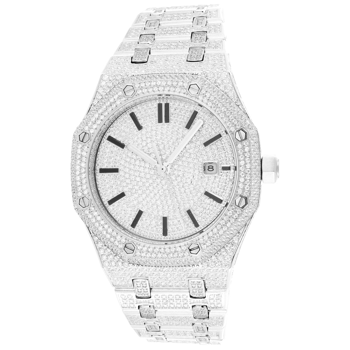 iced out octagon watch