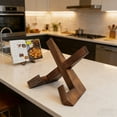 thumbnail image 5 of Cookbook Stand for Kitchen Counter Holds Books | Elegant Rustic Wooden Cook Book Stands for Display of Recipes & Tablets | Adjustable & Detachable Cookbook Holder Stand for Home Chefs, Brown, 5 of 6
