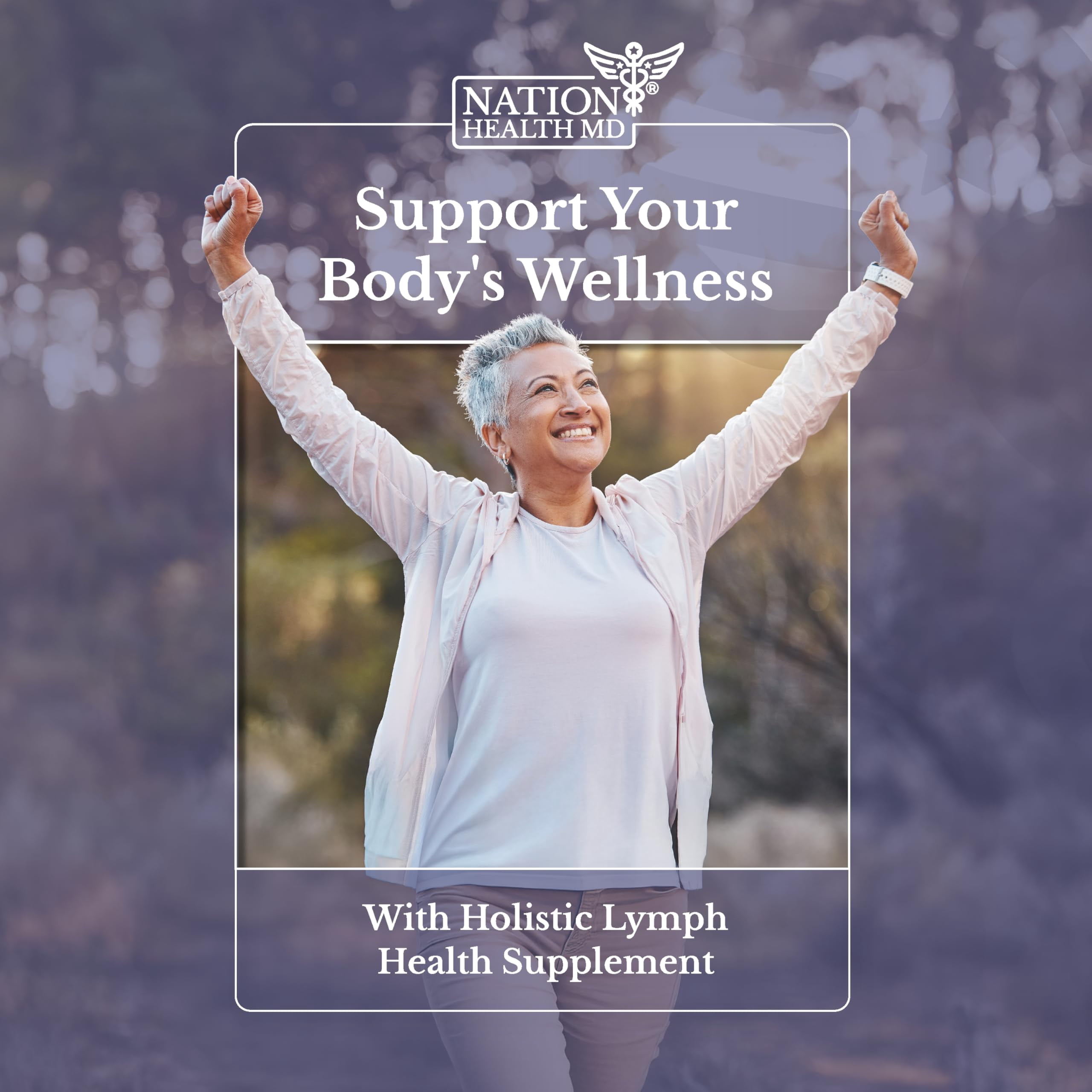Nation Health MD Lymph MD - Lymphatic System Support Supplement, 3 Bottles