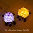 thumbnail image 3 of Natural Amethyst Tooth Turtle Night Lamp Healing Crystal Bedroom Bedside Table Lamp USB Port Home Decor Women Men Gift, 3 of 7